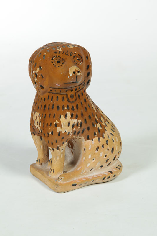 Appraisal: POTTERY DOG Attributed to George Bagnall Newcomerstown Tuscarawas County Ohio