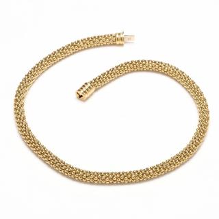 Appraisal: KT Yellow Gold Necklace Italy the round necklace comprised of