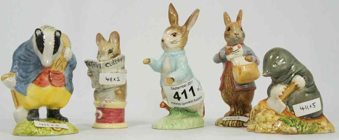 Appraisal: Royal Albert Beatrix Potter Figures Peter Rabbit Diggory Diggory Delvet