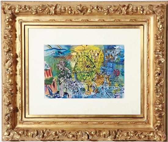 Appraisal: Raoul Dufy attributed to French - LANDSCAPE and verso with