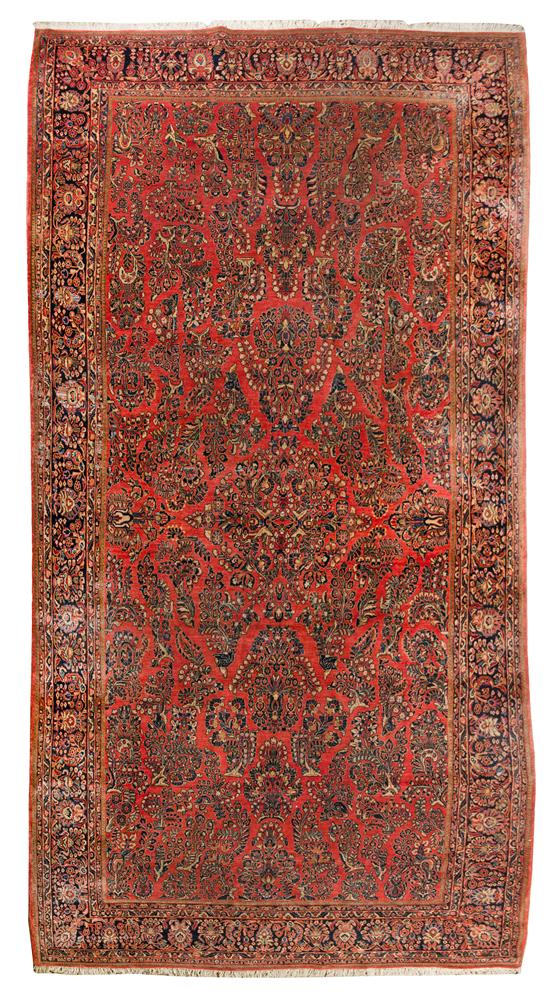 Appraisal: Sale Lot A Sarouk Wool Rug th century feet inches