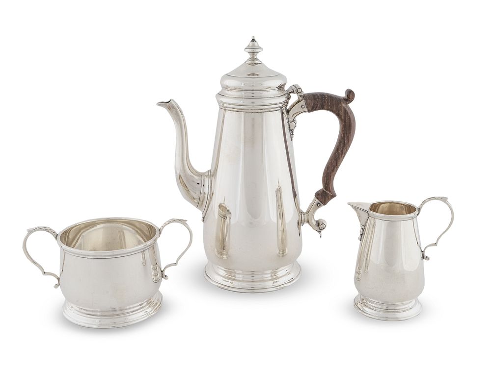 Appraisal: An American Silver Three-Piece Coffee Set An American Silver Three-Piece