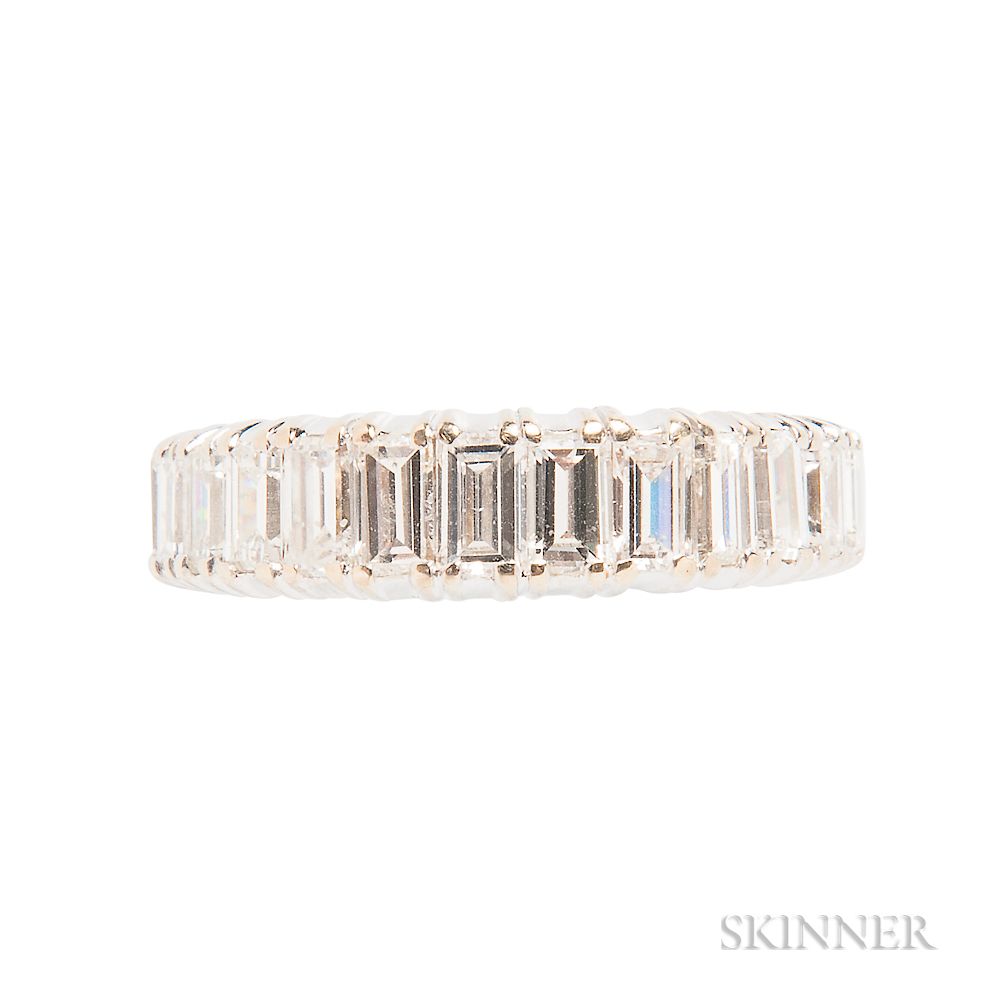 Appraisal: kt White Gold and Diamond Eternity Band kt White Gold