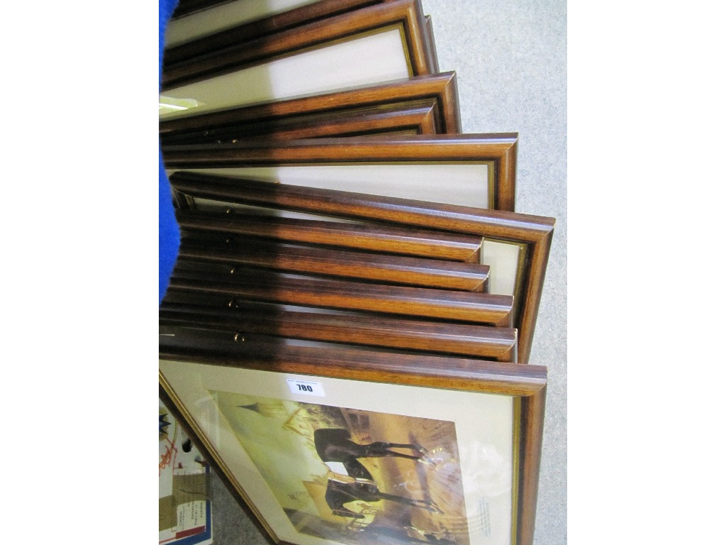 Appraisal: Lot comprising fourteen equestrian prints