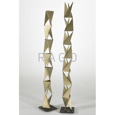 Appraisal: TYLDEN WESTCOTT STREETT American b Two towering abstract sculptures Philadelphia