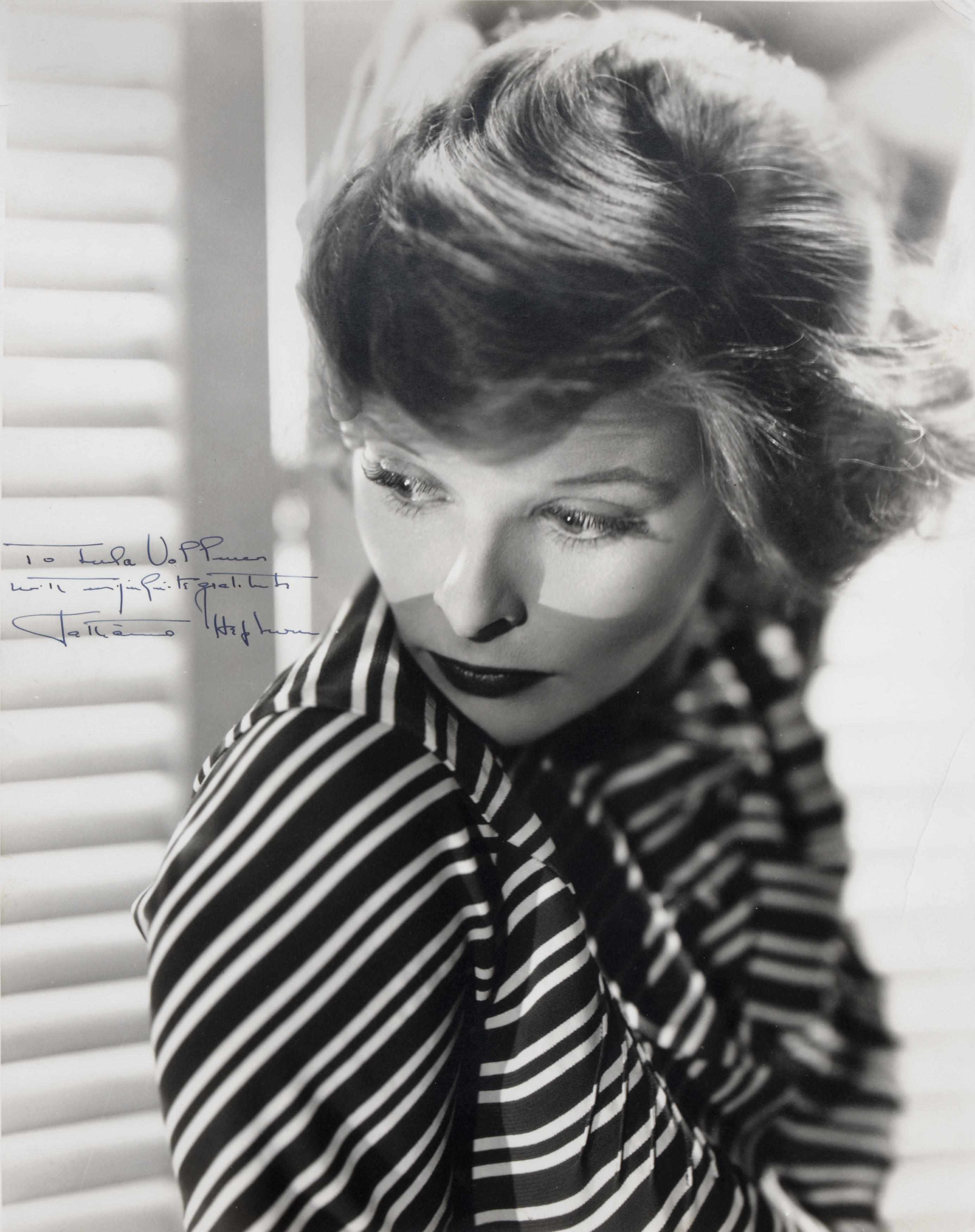 Appraisal: HEPBURN KATHARINE Photographs Signed ''Katharine Hepburn'' and ''Kate'' by inch