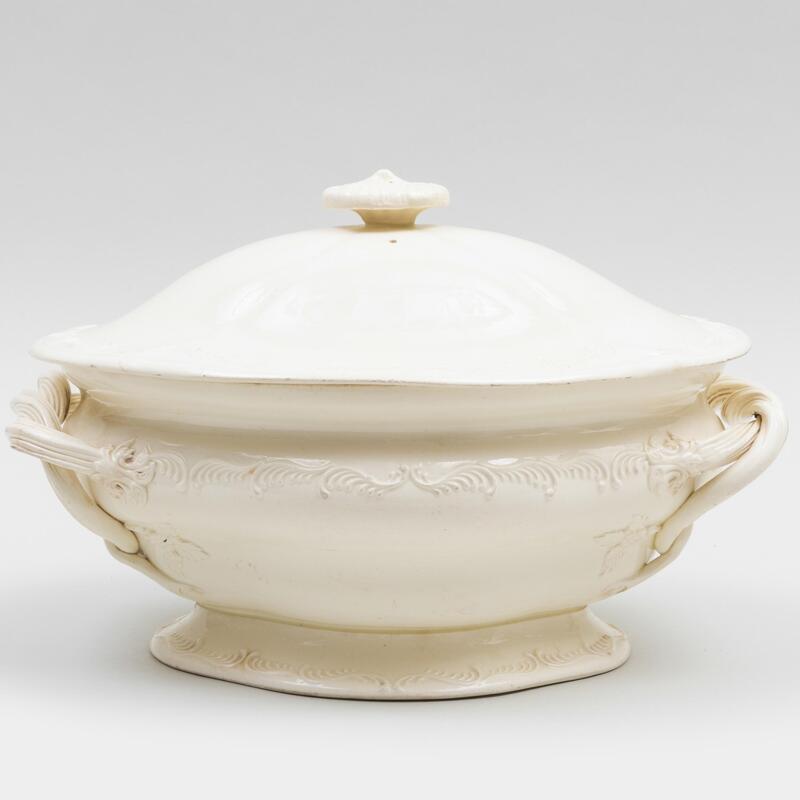 Appraisal: English Creamware Tureen and Cover Unmarked x x in Condition