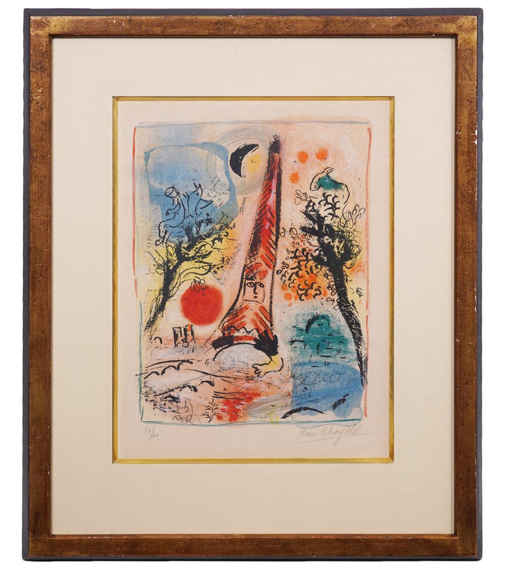 Appraisal: MARC CHAGALL LITHOGRAPH 'VISION DE PARIS'Marc Chagall Russian France -