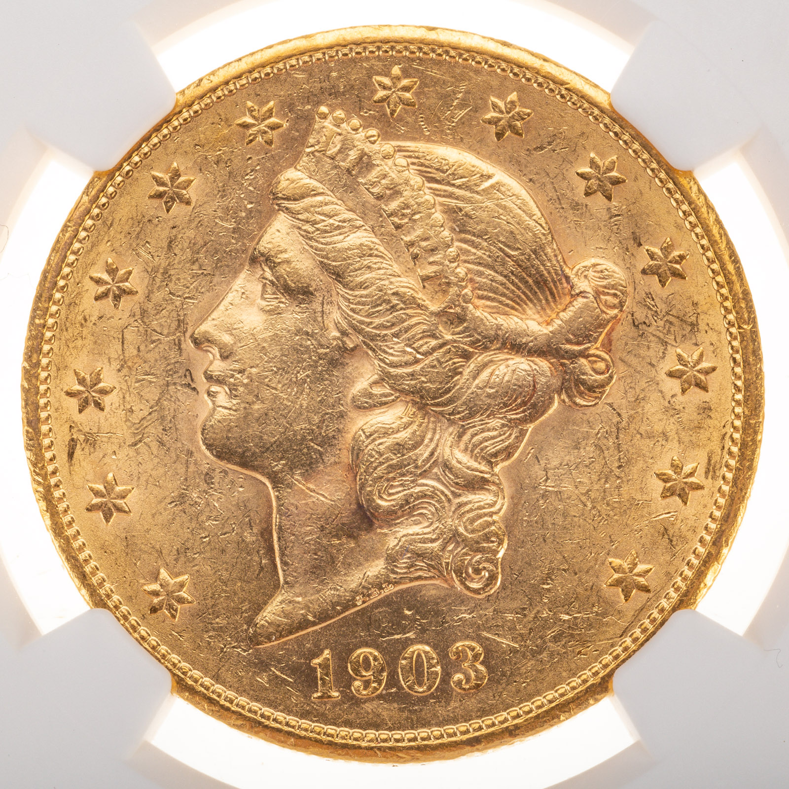 Appraisal: -S LIBERTY GOLD DOUBLE EAGLE NGC AU Luster is almost