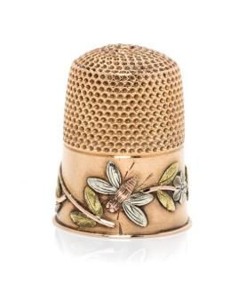 Appraisal: An American -Karat Tri-Colored Gold Bee Thimble Carter Gough Co