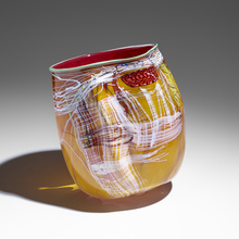 Appraisal: Dale Chihuly YELLOW SOFT CYLINDER WITH GREEN LIP WRAP USA