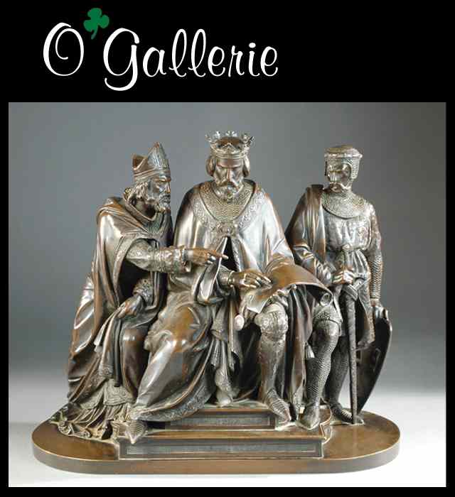 Appraisal: FRANCOIS THEODORE DEVAULX BRONZE SCULPTURE French - ''The Signing of