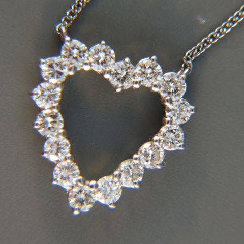 Appraisal: Diamond Heart Pendant diamonds totaling carats high grade k white