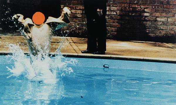 Appraisal: John Baldessari American born Ascension Orange with Pool and Onlooker