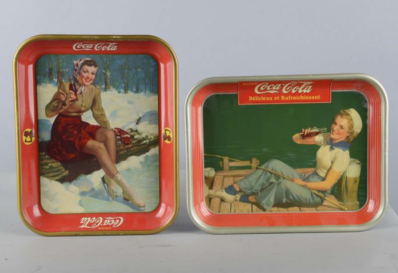 Appraisal: Lot Of Coca Cola Tin Serving Trays Including - ice