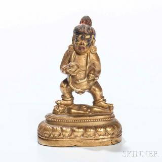 Appraisal: Brass Figure of Black Jambhala Brass Figure of Black Jambhala