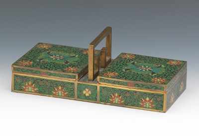 Appraisal: A Chinese Cloisonne Double Box Rectangular box with two compartments