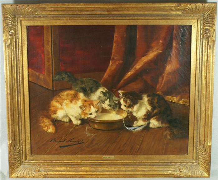 Appraisal: Alfred Arthur Brunel de Neuville French - o c Kittens