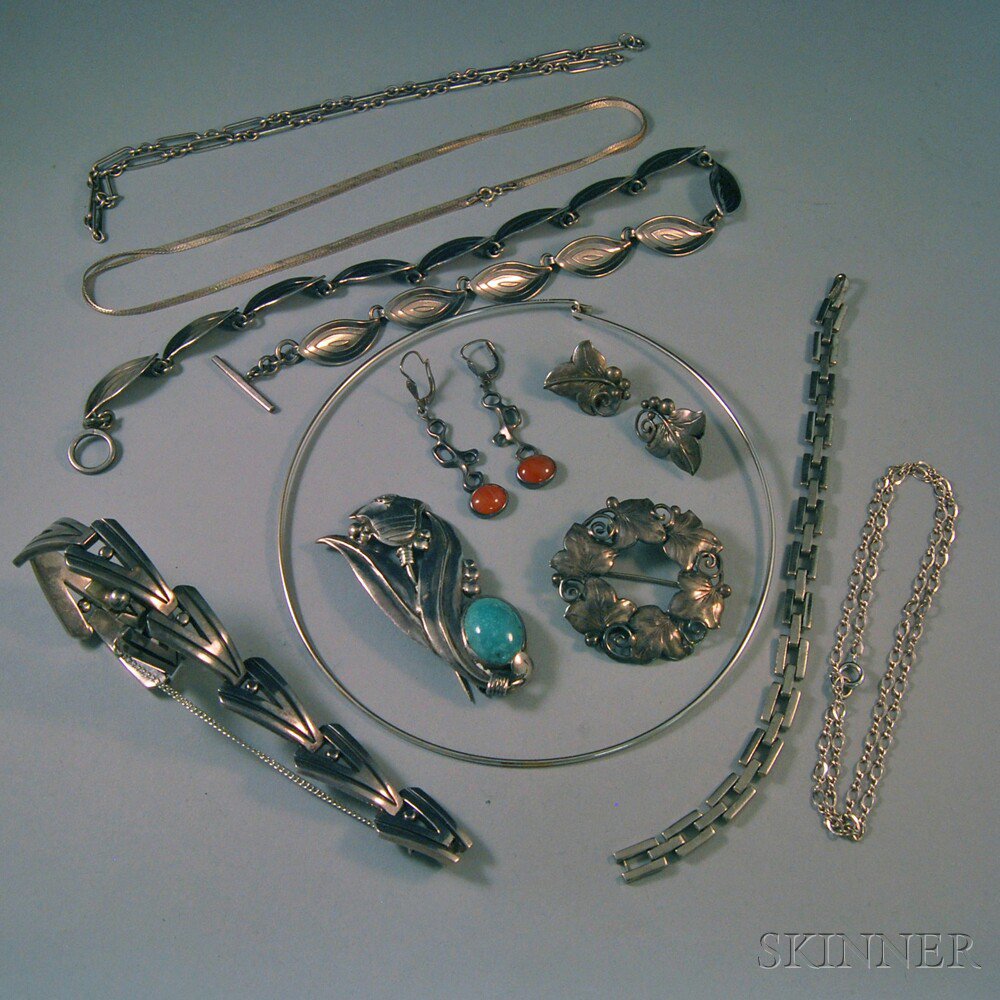 Appraisal: Group of Mostly Sterling Silver Jewelry including a sterling silver