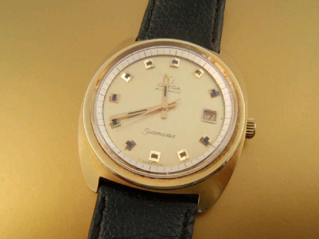 Appraisal: Omega gentleman's gold plated Seamaster Automatic 's gold dial on