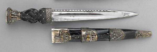 Appraisal: A silver-mounted Scottish dirk for the Gordon Highlanders The inch