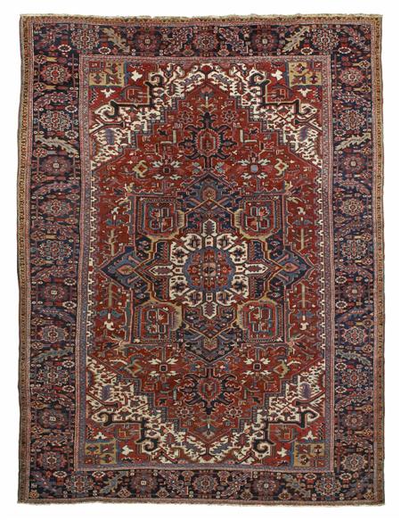 Appraisal: A Heriz carpet early th century the red field with