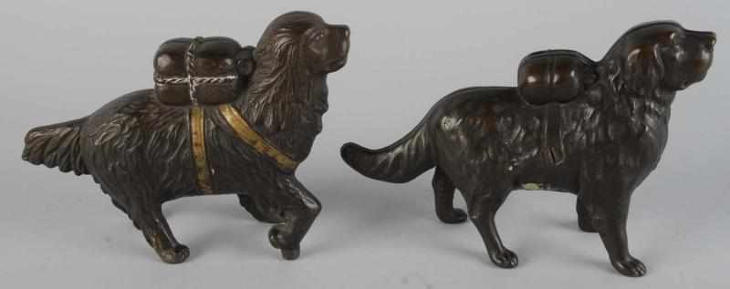 Appraisal: Lot of Cast Iron Standing Dog Still Banks Description Both