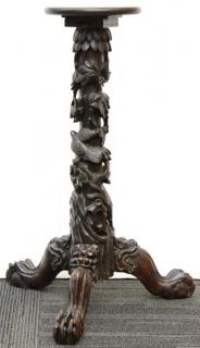 Appraisal: Antique Chinese Dragon Further with birds and bamboo and tripod