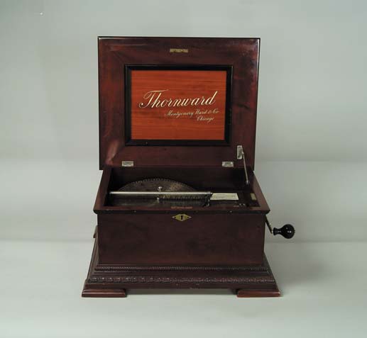 Appraisal: FINE STELLA DISC MUSIC BOX THORNWARD MODEL Retailed by Montgomery