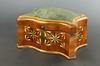 Appraisal: BOX - Serpentine front inlaid sewing box th c Continental