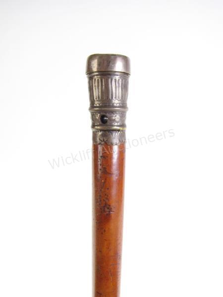 Appraisal: Georgian Vinaigrette Cane solid wood shaft with engraved and pierced