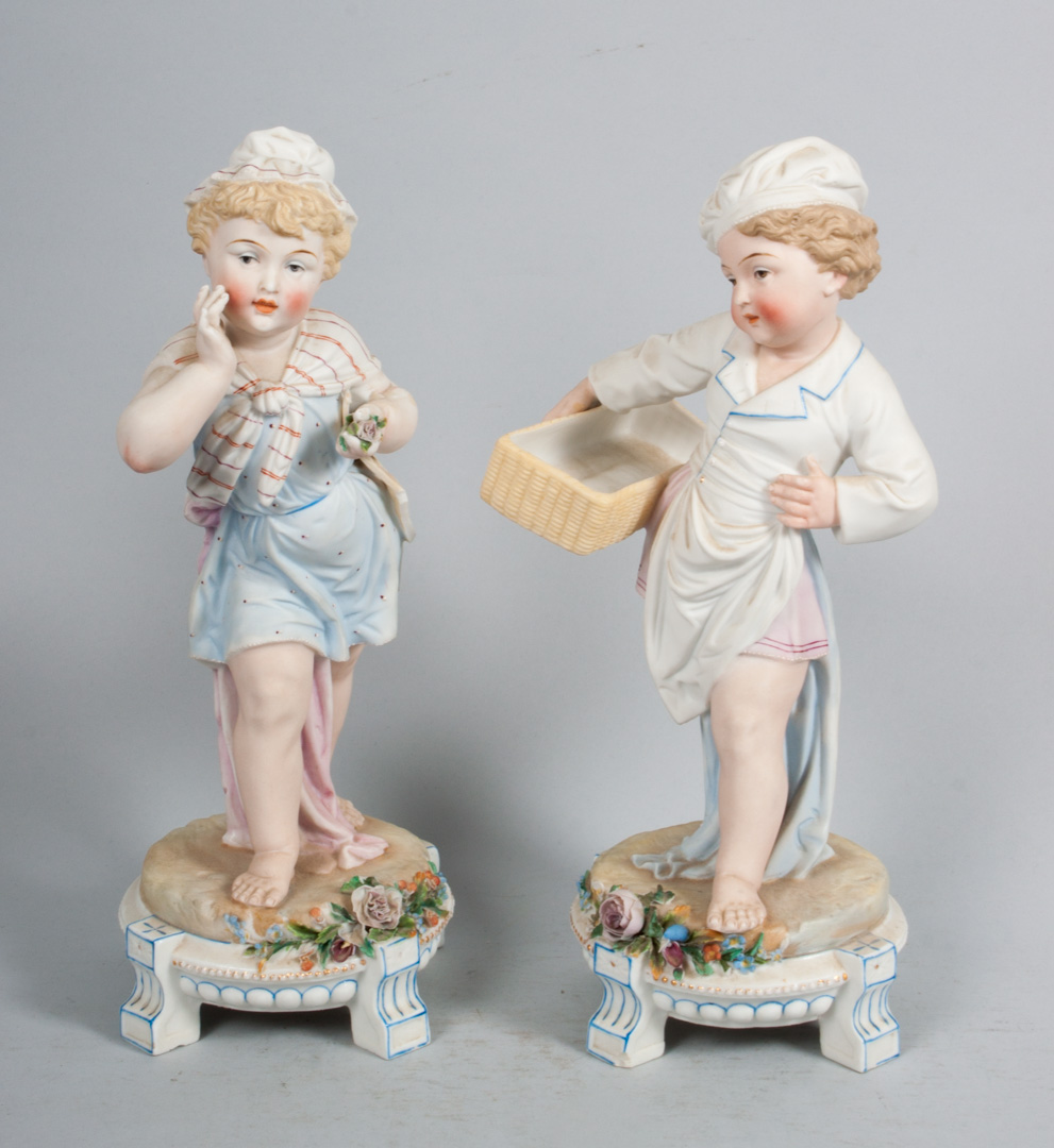 Appraisal: a Pair of German or Austrian bisque figures late th