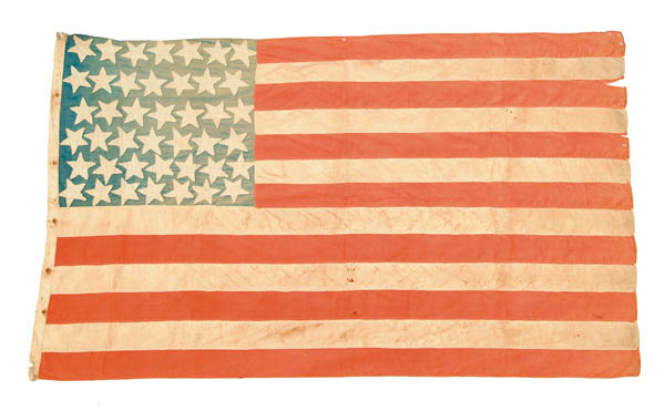 Appraisal: STAR AMERICAN FLAG x Home-made flag all machine sewn Flag