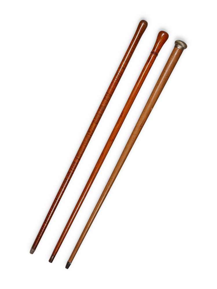 Appraisal: A Group of Three Walking Sticks A Group of Three