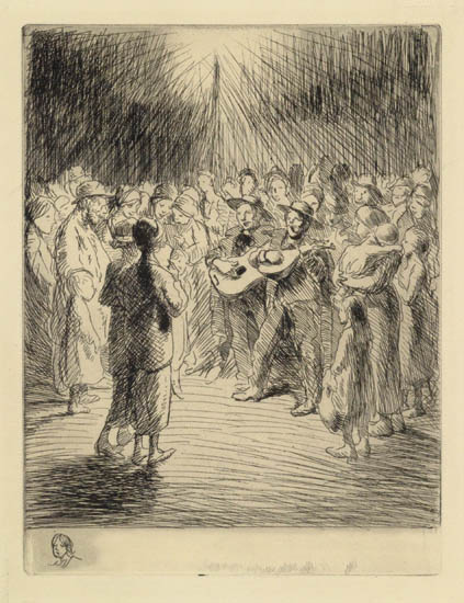 Appraisal: TH OPHILE STEINLEN Les petites Chanteurs des rues Etching printed