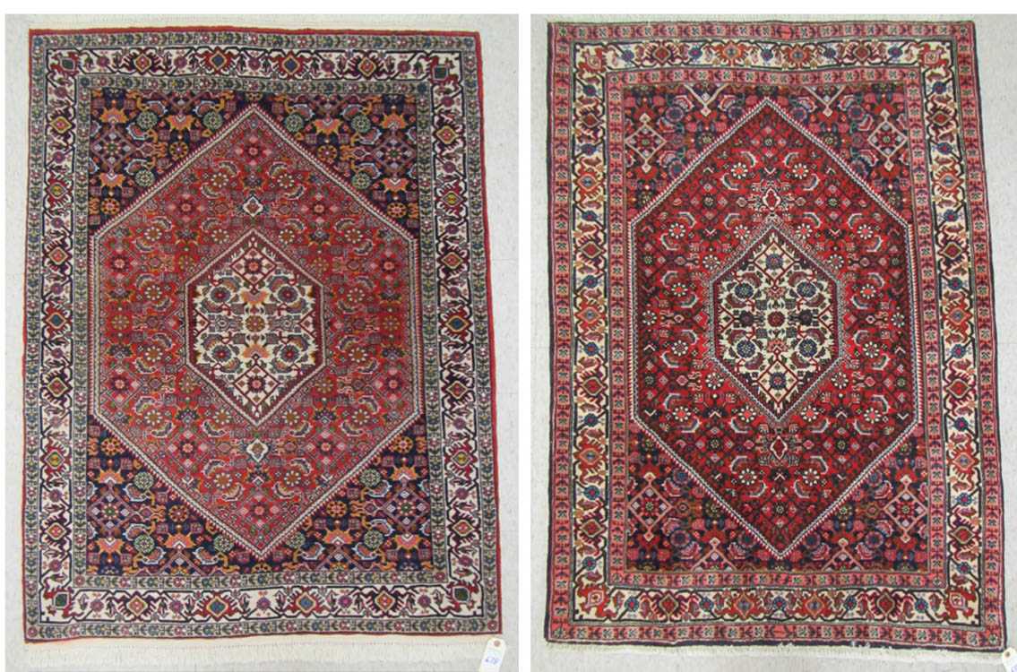 Appraisal: TWO PERSIAN BIJAR AREA RUGS Kurdistan Province northwestern Iran both