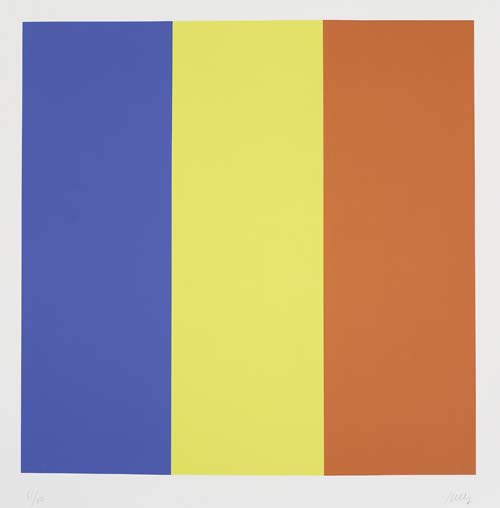 Appraisal: ELLSWORTH KELLY Blue Yellow Red Color lithograph x mm x