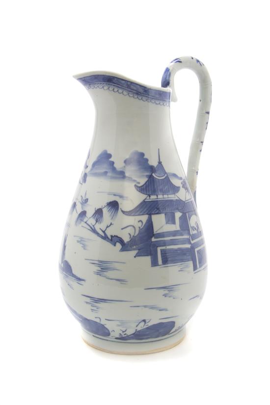 Appraisal: Sale Lot A Chinese Export Porcelain Pitcher of baluster form