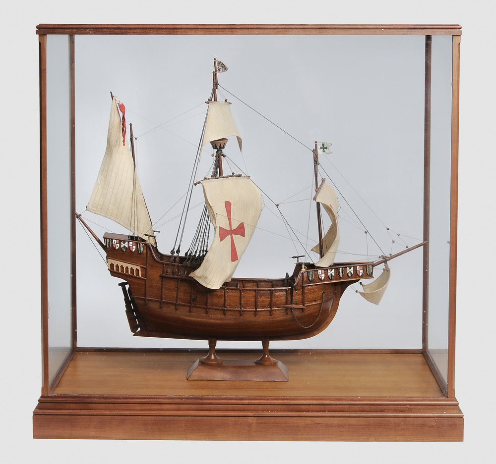 Appraisal: Fine Hand-Crafted Ship Model th century th century style three-masted