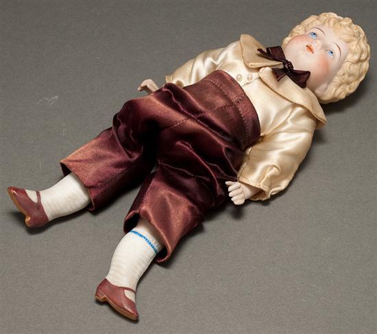 Appraisal: Austrian painted bisque doll with cloth outfit early th century