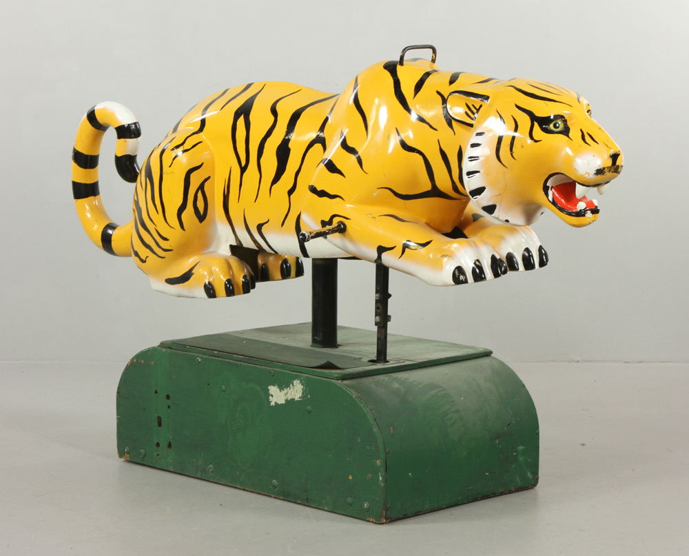 Appraisal: - th C Electromechanical Ride-On Tiger Electromechanical ride-on tiger c