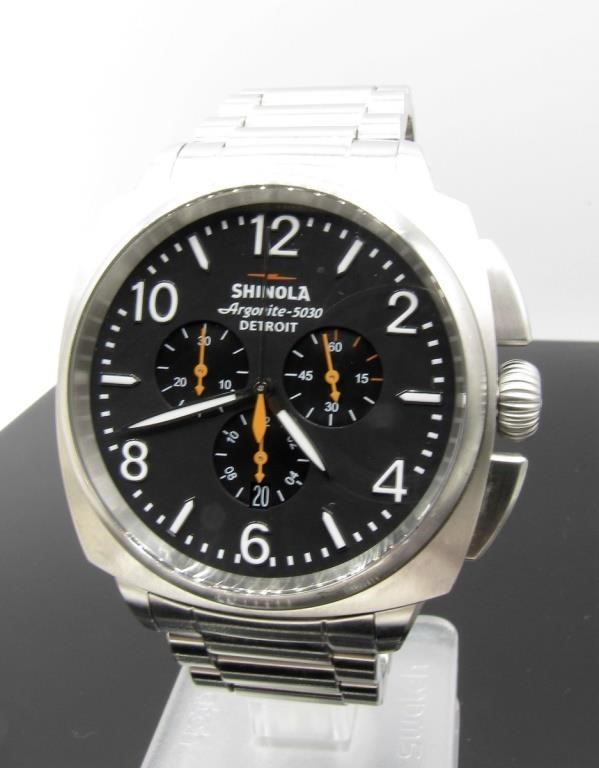 Appraisal: A Shinola Argonite Detroit stainless steel watch with stainless case