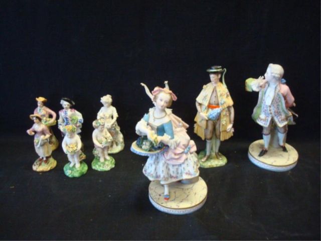 Appraisal: Lot of assorted porcelain figurines Some as is From a