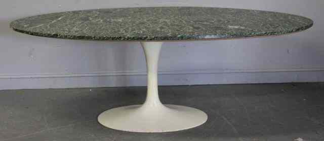 Appraisal: Midcentury Saarinen Tulip Base Dining Table As Signed Knoll From