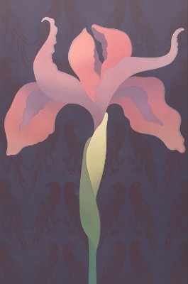 Appraisal: Susan Fiori American Contemporary Silkscreen print of a large iris