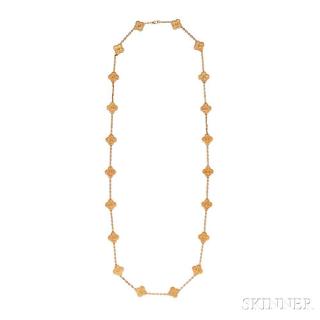 Appraisal: kt Gold Vintage Alhambra Necklace Van Cleef Arpel kt Gold