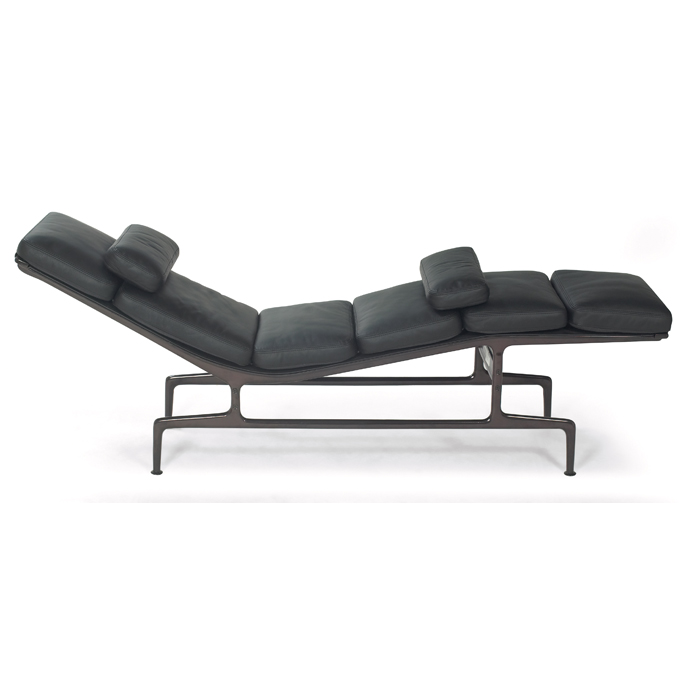 Appraisal: Charles and Ray Eames chaise by Herman Miller eggplant-colored cast