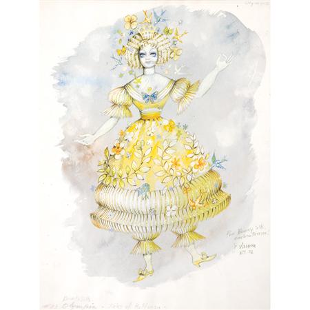 Appraisal: Jose Varona Argentinian b Costume Design for Beverly Sills as