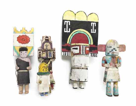 Appraisal: A Collection of Five Contemporary Kachina Dolls Height of tallest