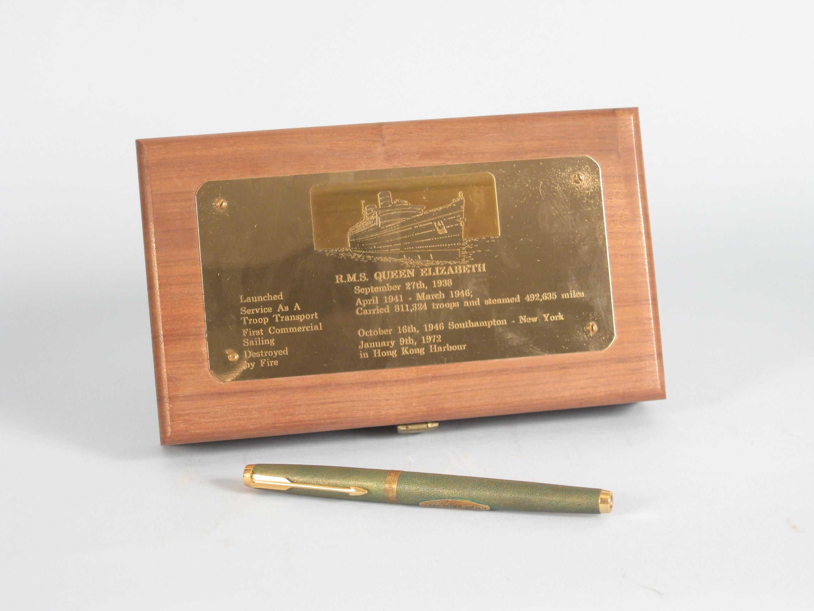 Appraisal: A Parker RMS Queen Elizabeth limited edition Pen in commemorative